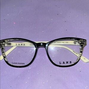 L.A.M.B. Black and Cream Women's Glasses